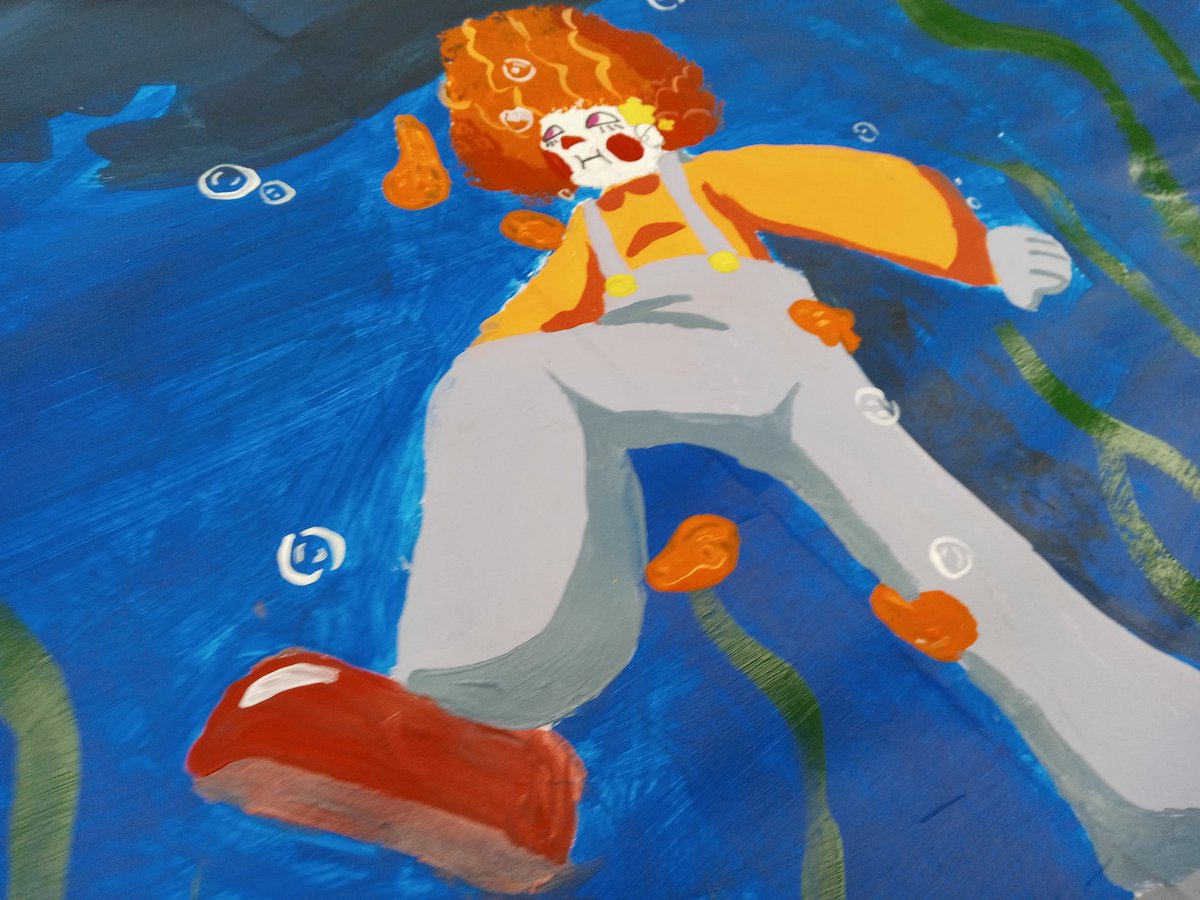 AmsrChildren's tweet photo. Clown painting :)
#clown https://t.co/g1rqz08sQD
