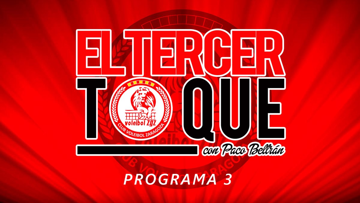 PROGRAMA 3!! Visita en nuestro Canal de Youtube ‘’El Tercer Toque’’ con la actualidad deportiva del Club y resúmenes del fin de semana!! 

youtube.com/watch?v=arqFP-…

No te lo pierdas!! Y si aún lo lo has hecho, SUSCRIBETE!! 

#cvz #ClubVoleibolZaragoza