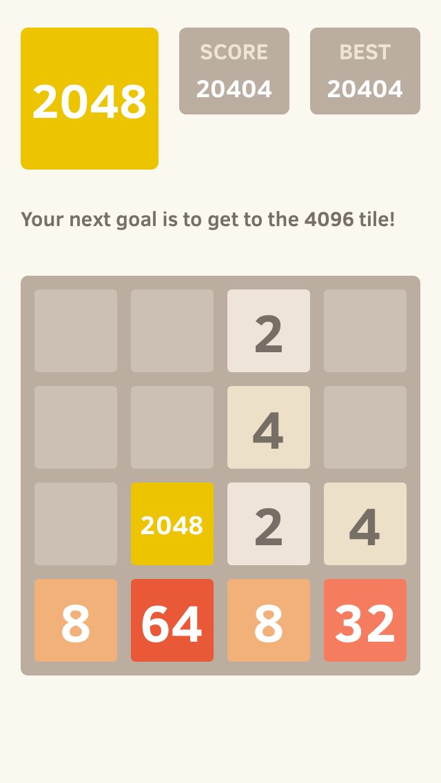 YmenHens's tweet photo. I got to the 2048 tile! @2048_game https://t.co/mtq6VLWcxP https://t.co/5ao9oKj7Td
