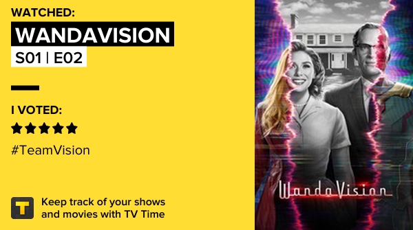 ebibola's tweet photo. I've just watched episode S01 | E02 of WandaVision! https://t.co/Oy1sAqwXyA #tvtime https://t.co/RLWHcaRnWG