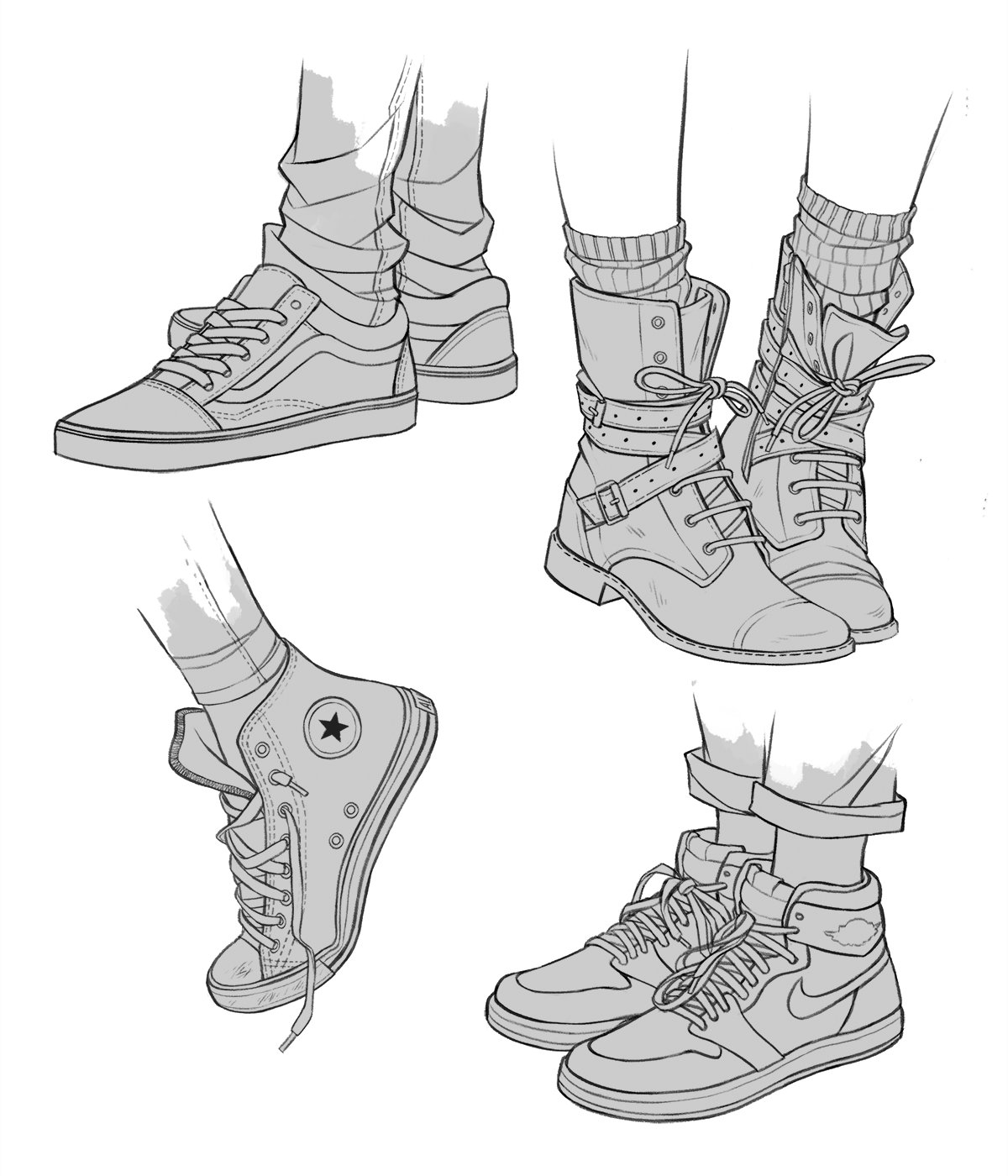 Shoe Drawing Anime