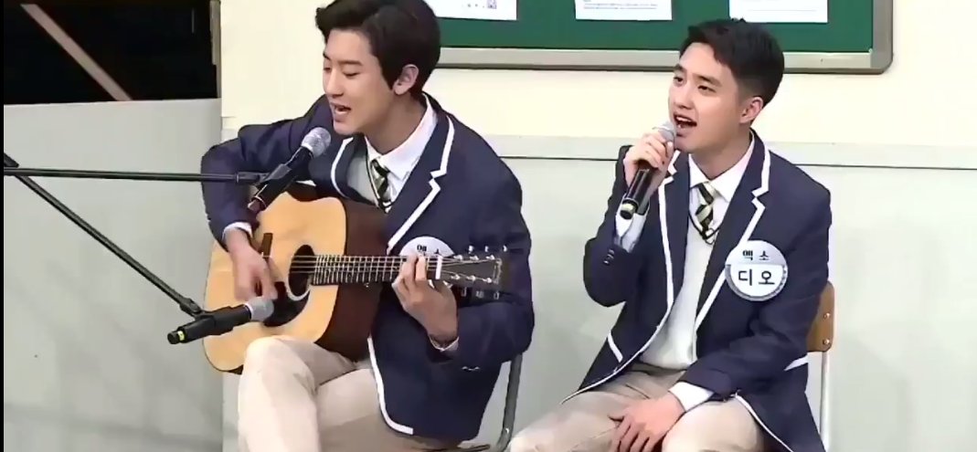 They also made their debut as GiChanNodi (trans for Guitar Chanyeol, Singing DO) , re-performing their popular cover of Billionaire.
