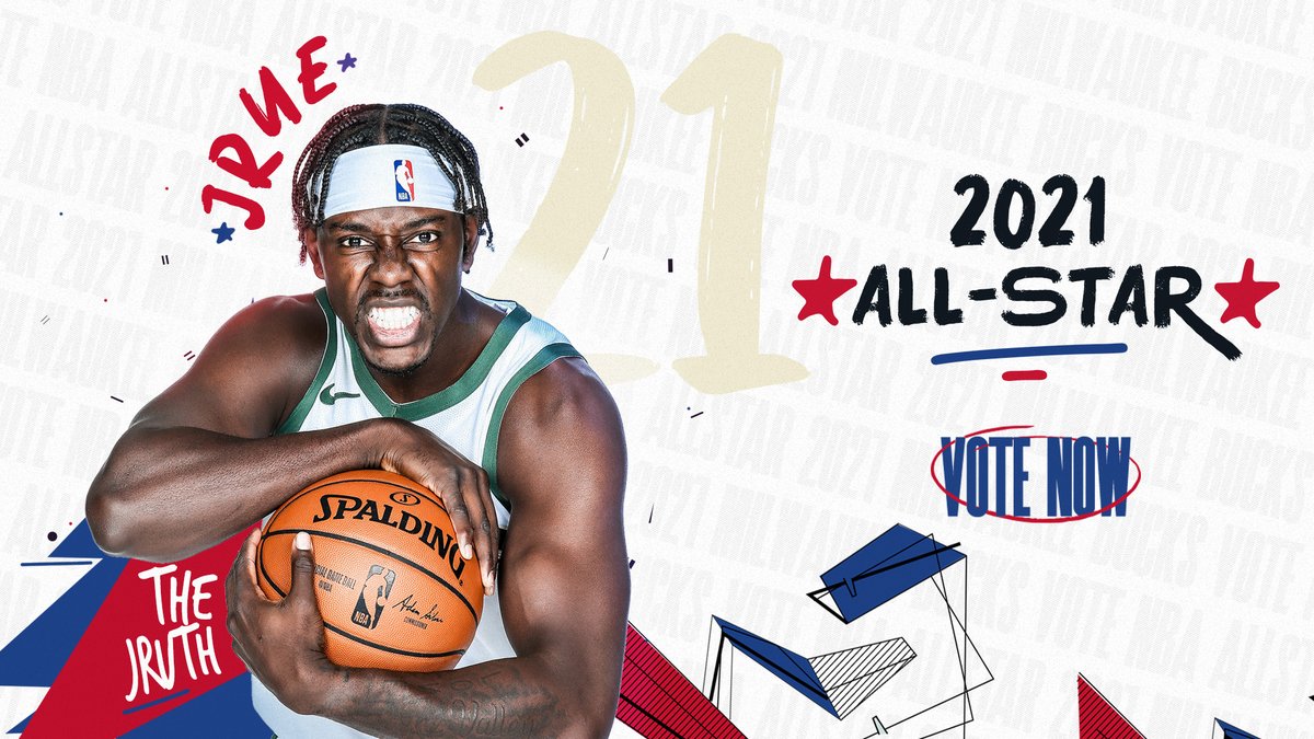 Bucks's tweet photo. RT to vote @Jrue_Holiday11 for #NBAAllStar!! https://t.co/t1OZ6KIbbN