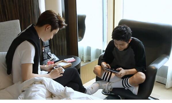 Around May, Chanyeol had his surgery and felt down as he couldn't talk. As such, Kyungsoo would often go to his house to play beside him so he won't be alone. How sweet is that