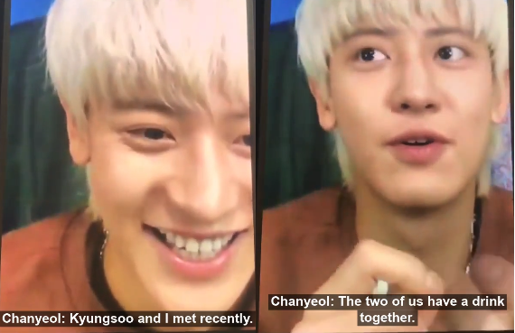 CHAPTER TEN : 2020 - INDIVIDUAL PATHSWe didn't really have a single ChanSoo moment during this year but Chanyeol states that the 2 of them still meet each other. Yeol would also often mention Kyungsoo out of the blue, even citing him as still the artist he want to collab with.