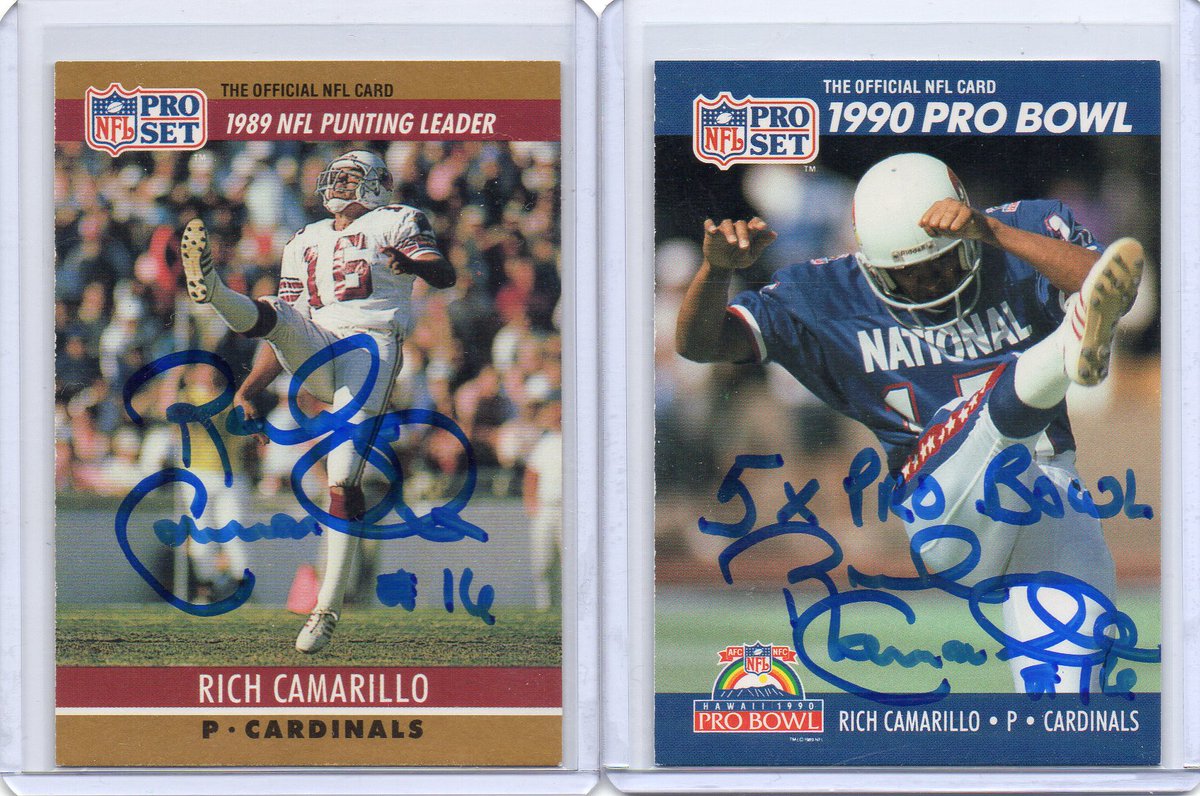 Rich Camarillo &amp; David Fulcher with pro bowl inscriptions <a href="/YankeeSpartan/">JD</a> <a href="/pintandrew/">Andrew</a> <a href="/oriolesrise/">Cliff</a> @beansbcardblog <a href="/TTM_Todd/">TTM Todd</a>