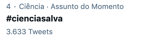 AstroUSP's tweet photo. #CienciaSalva entre os assuntos mais comentados do Twitter.

Ajude também assinando a petição para a derrubada dos vetos ao Fundo Nacional de Ciência e Tecnologia:
https://t.co/SenUNuUt0s https://t.co/NTmSgRtOFU
