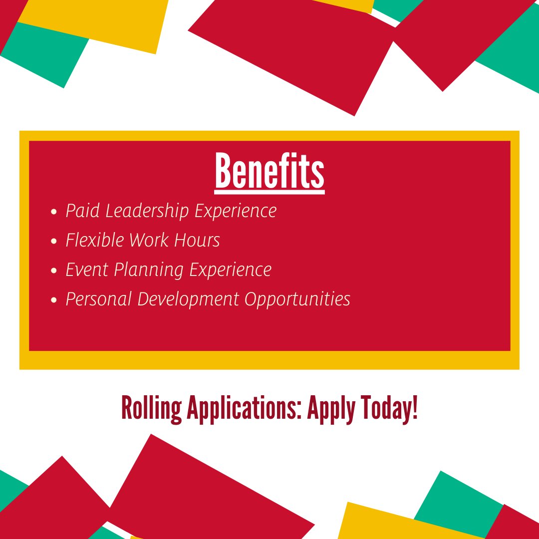 Apply today to be a part of MVP as our Environment &amp; Sustainability Chair! 

Benefits include:
- Paid Leadership Experience
- Flexible Work Hours
- Event Planning Experience
- Personal Development Opportunities

Application can be found in bio!
