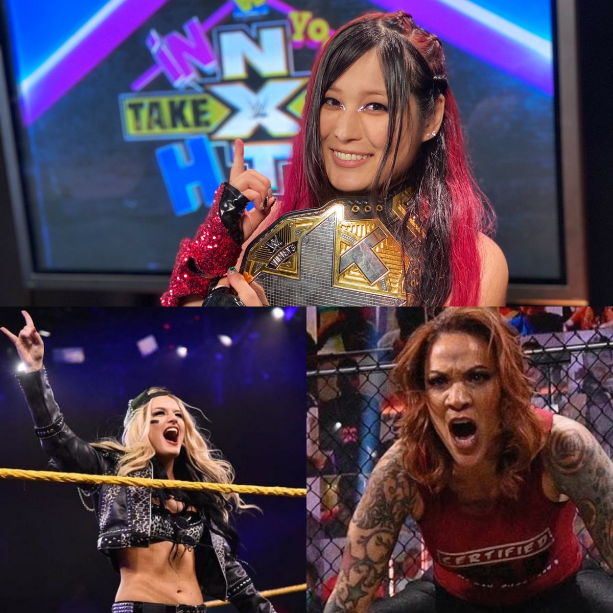 What do you all think of the Womens #NXTChampionship triple threat on Sunday #WWENXT #Vengeance #IOShirai #ToniStorm #MercedesMartinez... I'm thinking its Toni Time.. Comment and Retweets appreciated