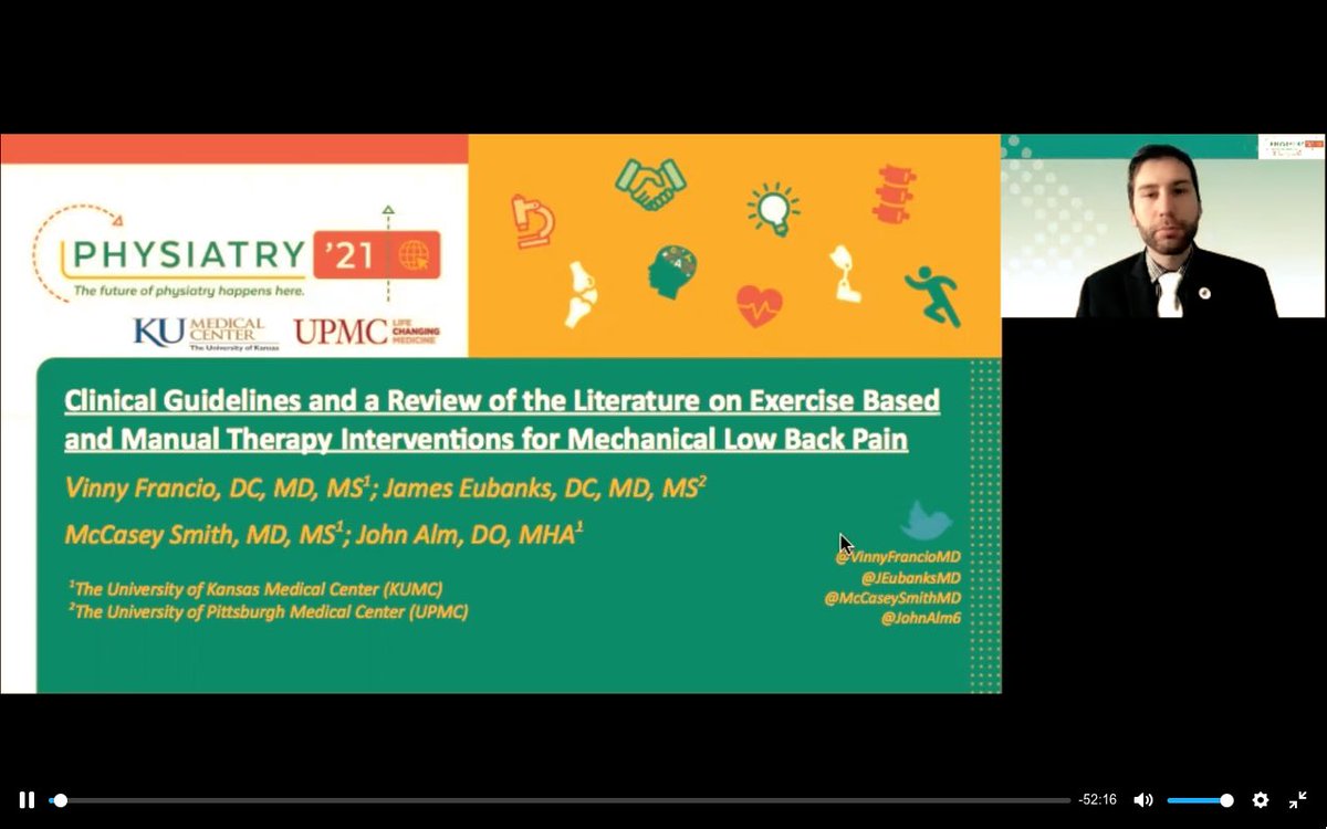 Tune in <a href="/AAPhysiatrists/">Assoc. of Academic Physiatrists (AAP)</a> #Physiatry21 and check out some of our resident’s posters and session presentation <a href="/EickmeyerSarah/">Sarah Eickmeyer</a> <a href="/McCaseySmithMD/">McCasey Smith, MD MS</a> <a href="/JohnAlm6/">John Alm</a> <a href="/BenWesterhausMD/">Ben Westerhaus</a> <a href="/MichealMurphyMD/">Micheal Murphy, MD</a> <a href="/StephenBaiMD/">Stephen Bai, MD</a> Dr. Barnett and <a href="/VinnyFrancioMD/">Vinny Francio, MD</a> #Physiatry #MedEd #TheFutureOfPhysiatry