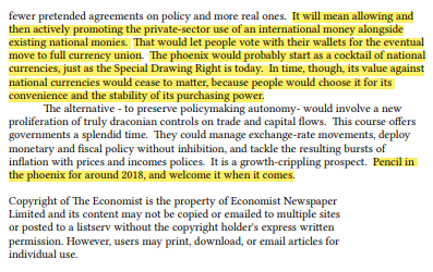 HodlStyle's tweet photo. I know we've seen it thousands of times. But, have ya'll read the 3 pages on The Economist 1988 phoenix cover? SUPER INTERESTING! #XRP https://t.co/s4071q93NY