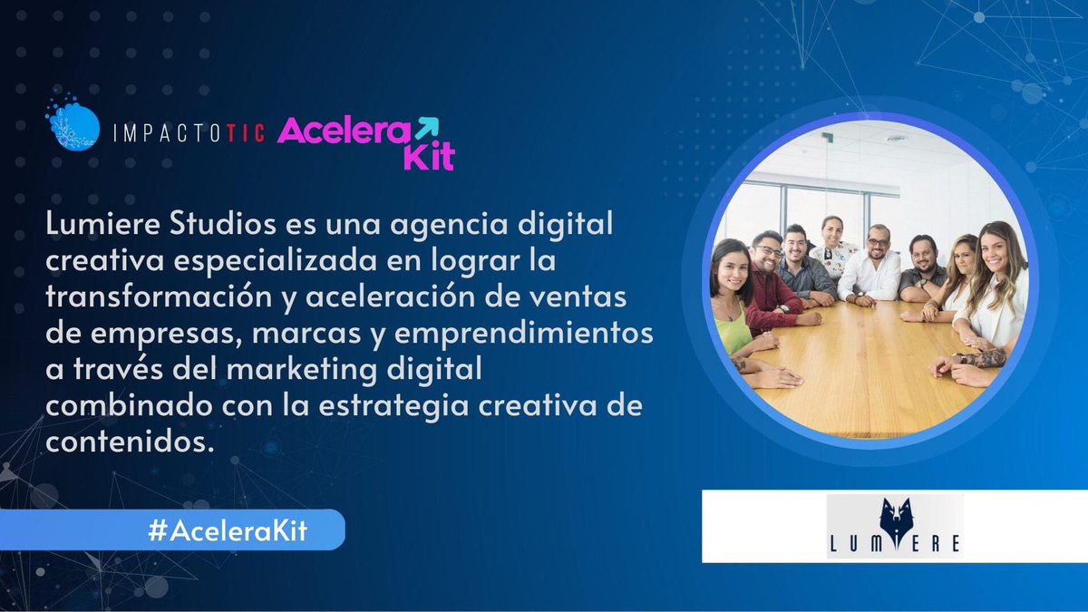 ImpactoTIC's tweet photo. #Acelerakit - Contenidos creativos, marketing y un ‘oráculo predictivo’, la propuesta de valor de #LumiereStudios.
Conozcan la historia de esta agencia digital, aquí: 🎞➡️https://t.co/H83DYtDFqw https://t.co/WAaX65lyp6