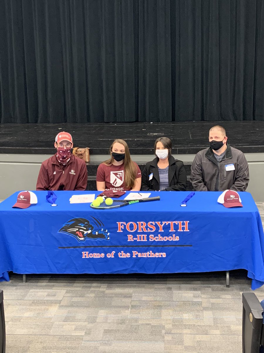 Congratulations to Sarah Hutchison on signing her letter of intent to play tennis at Evangel University. We couldn’t be more proud. A huge thank you to <a href="/thinkrightdo/">MIRKO</a> for coming down to do the signing. #PantherPride #Family #PoundTheStone