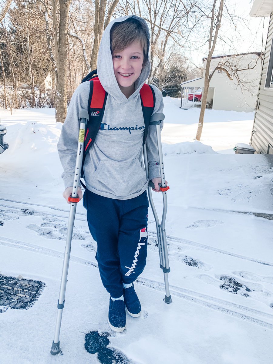 KThompson1213's tweet photo. For the first time in almost 11 months these 2 stepped into their schools! They had a great day and Mason wishes he could go everyday! #feelslikeforever #WearAMask  #wevegotthis @ParklandSchool @VV_Voyagers https://t.co/DSN0ZyCTgZ
