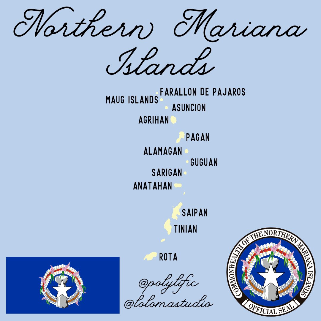polylific's tweet photo. Northern Mariana Islands. Please feel free to share any additional facts! We have included the flag, seal, 2 post colonization dates, capital city, indigenous language, and the location of the islands that make up this South Pacific country. #Polylific #WaterYourRoots https://t.co/ICKch4tAuu