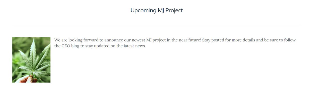  $GYOG A-Cent also offers sUAS (DRONE) course2nd Sub -  http://www.flyatlanticaviationinc.com/home.html&nbsp;3rd Sub - "GYOGz has been in operation for over four (4) years and our premier hydroponics grow store is located in Colorado Springs, CO." 4th - MJ project info could come after we go current.