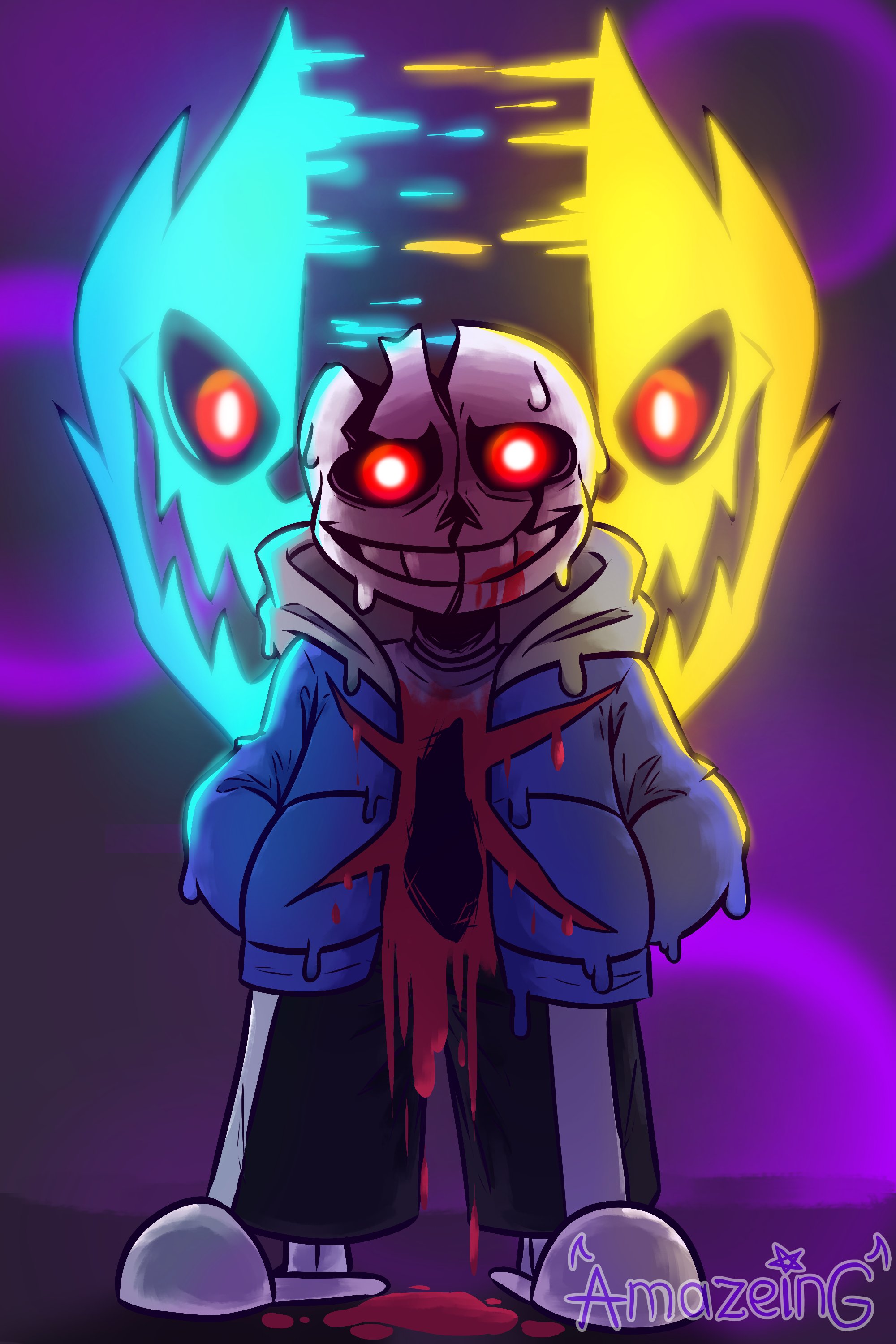 nightmare sans past - BiliBili