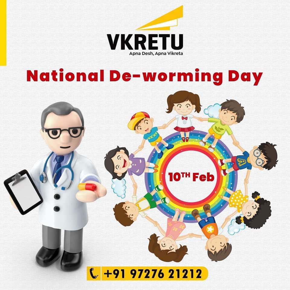 10th Feb National De-Worming Day
#children #deworming #school #fees #vkretuindia #cashbackpaytren #cashback #cashbackworld #discount #discounts #offers #offer #offersale #offerprice #thechildrenoftheworld #childrensday #childrensbooks