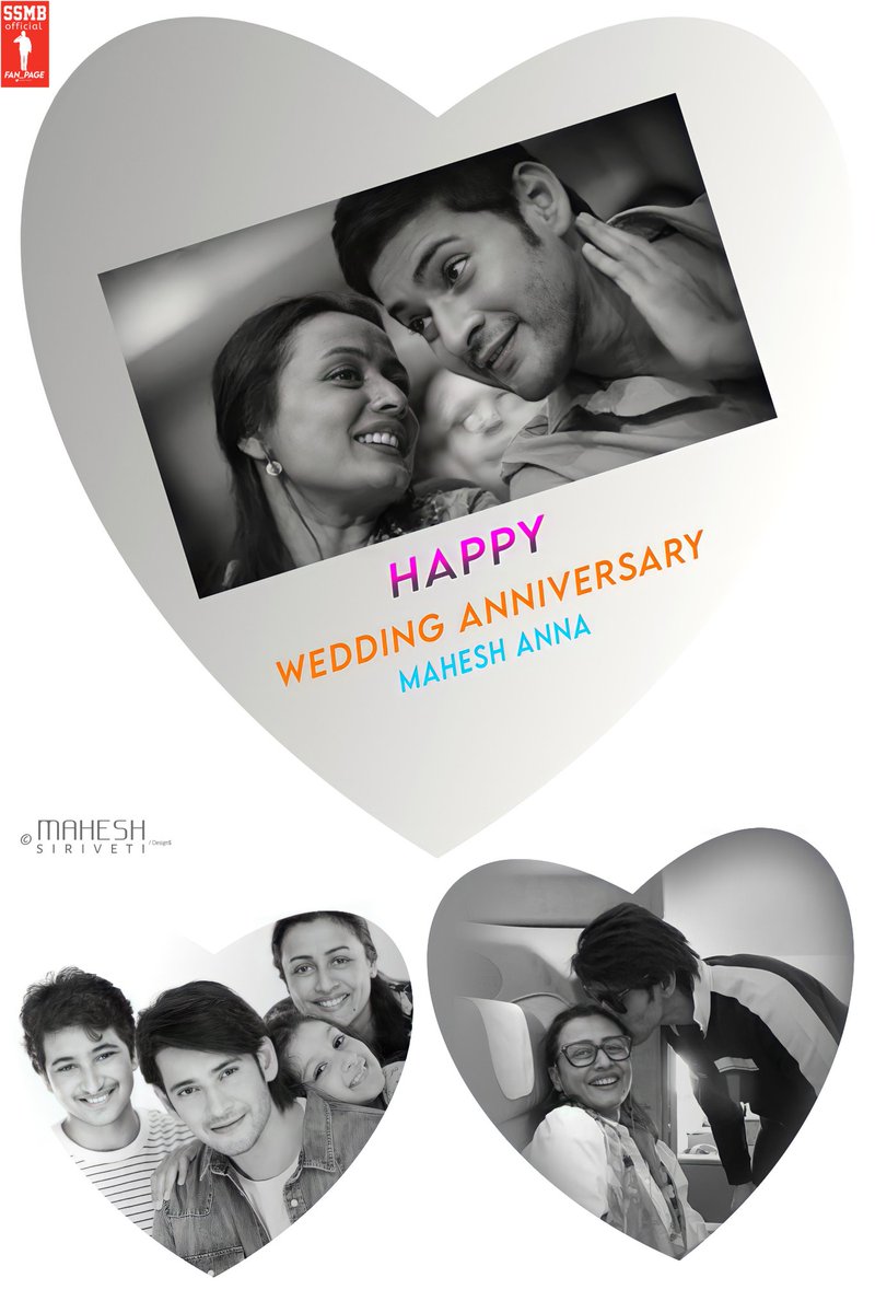Wishing the Super Couple a very Happy Wedding Anniversary ❤️ 
@urstrulymahesh anna.. #NamrataShirodkarGhattamaneni

#HappyAnniversaryNamrathaMahesh
#SarkaruVaariPaata