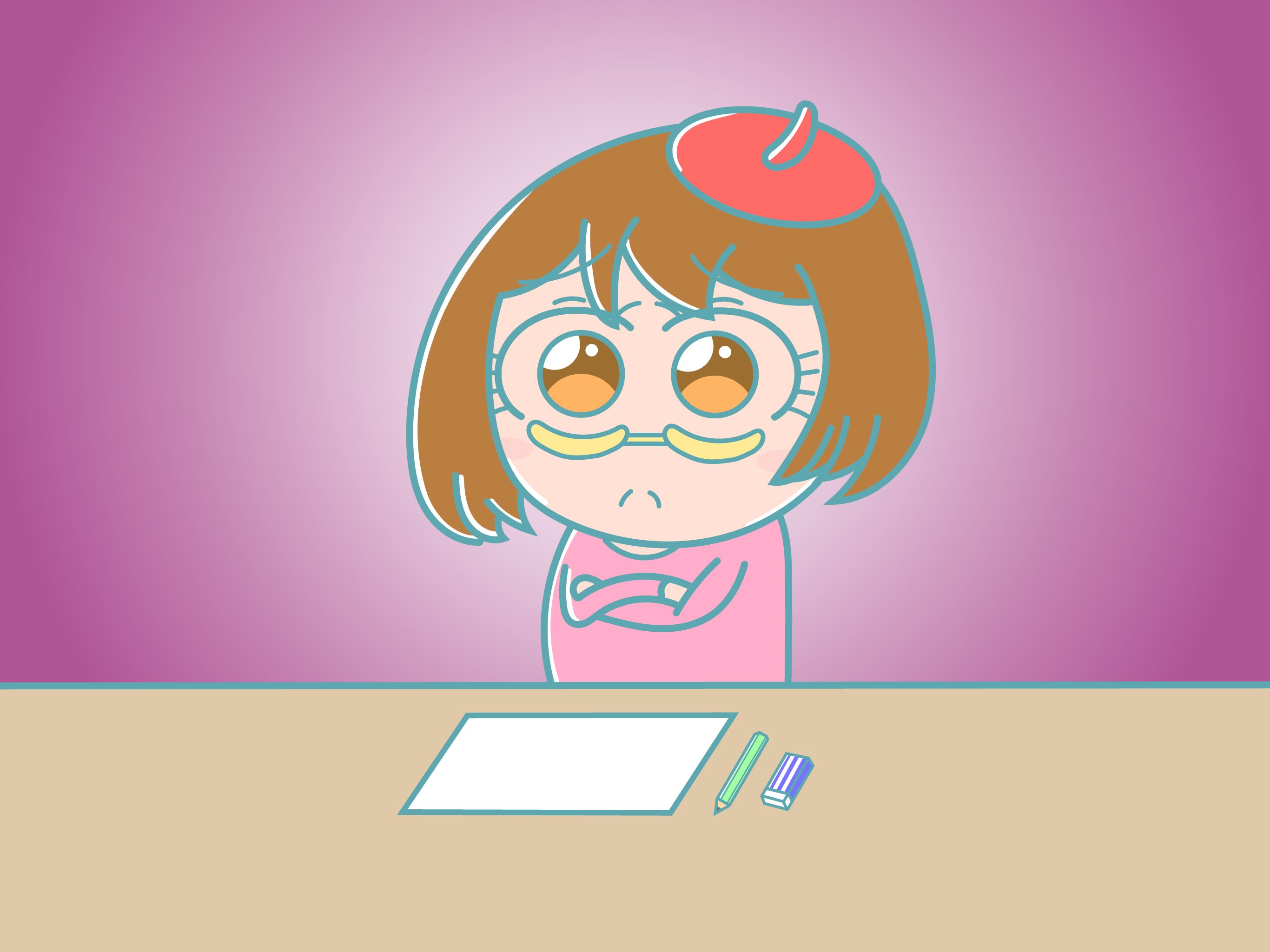 Aki イラストレーター على تويتر 何を描くか考え中の女性漫画家 最近の私はこのイラストみたいにずっとネタを考えていることが多いです イラスト イラストレーター かわいいイラスト 絵描きさんと繫がりたい イラスト好きな人と繋がりたい みんなで楽しむ