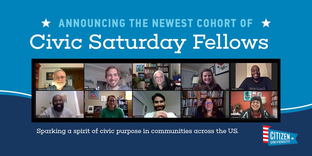 CitizenUniv's tweet photo. “My love for the vision of America — and understanding its shortcomings — runs deep.”

This sentiment itself runs deep in our new cohort of #CivicSaturday Fellows. We are so honored that they've chosen to build their civic muscle with us this week! https://t.co/MwbdAOAJS2