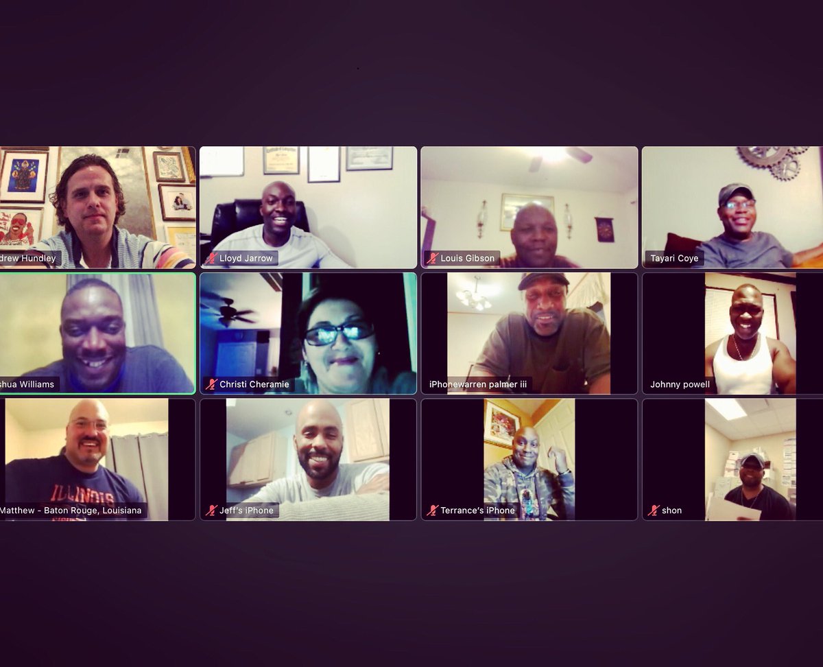 Definitely not your average Zoom. The 12 of us were given life sentences as children. Each of us was fortunate to receive a second chance. Tonight we made a pact to help those we left behind come home. #secondchances