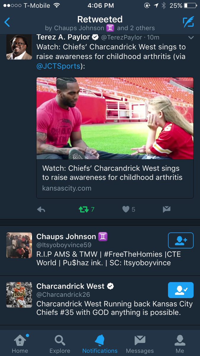 Terez tweeted my story later that day and  @Charcandrick26 RT’d him. I remember geeking out when the happened and texting some of my friends about the opportunity to shadow Terez at work and witness how smooth he was on the job.