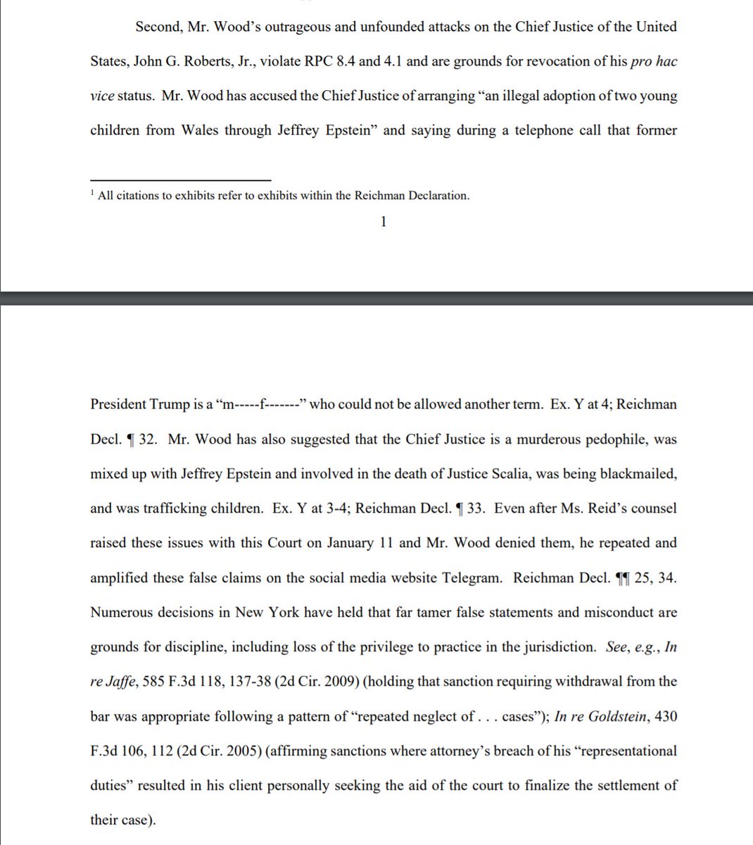 The overall theme seems to be that if lawyers had uniforms, Lin would be a disgrace to his and please make us stop having to deal with him. It also makes it clear that the factual allegations in question exclusively involve Lin's post-election batshittery.