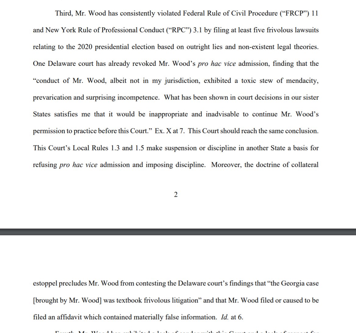 The overall theme seems to be that if lawyers had uniforms, Lin would be a disgrace to his and please make us stop having to deal with him. It also makes it clear that the factual allegations in question exclusively involve Lin's post-election batshittery.