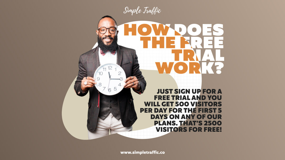 simple_traffic's tweet image. Cancel at any time during your trial and you will not be charged. Sign up here: simpletraffic.co

#websitetraffic #digitalmarketing #seo #website #websitedesign #websitedevelopment #websitetips #marketing #websitemarketing #websites  #searchengineoptimization