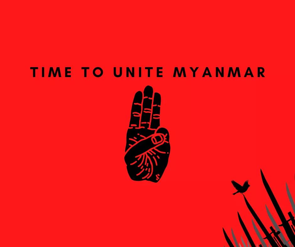 우리는 군부 쿠데타를 단호히 거부합니다.
우리는 민주주의를 원합니다. 

한국에서 미얀마 동지들의 안녕을 기원합니다.

#HearTheVoiceOfMyanmar 
#WhatsHappeningInMaynmar
#JusticeForMyanmar
#Coup9Feb
#FightForDemocracy 
#RespectOurVote