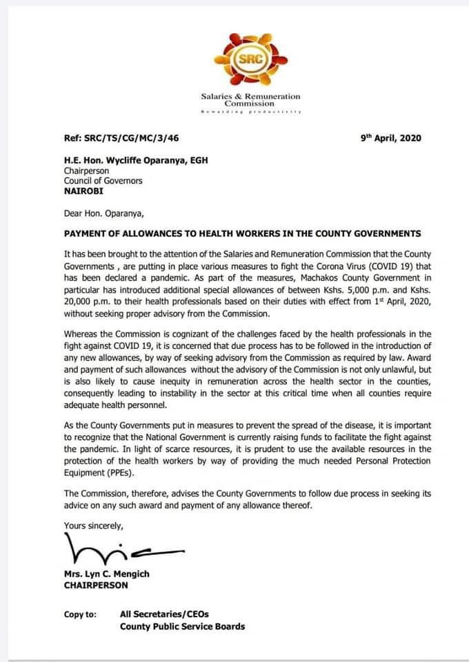 dr_Osiani's tweet photo. .@srckenya is a special outfit.

When Machakos INTRODUCED allowances for Doctors, SRC oppossed the allowances to help fight Covid-19.

Today SRC has written clearing Shs. 2m so that MCAs can vote in BBI.

Life and Death issue - SRC votes NO!

Political Egos - YES!

#BBIFIRST https://t.co/TXAyrBWaVR