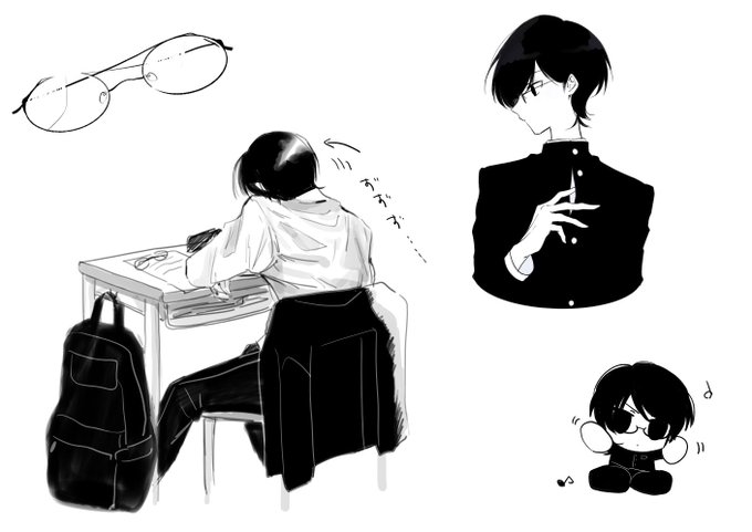 眼鏡男子好きの創作クラスタさんと繋がりたいのtwitterイラスト検索結果