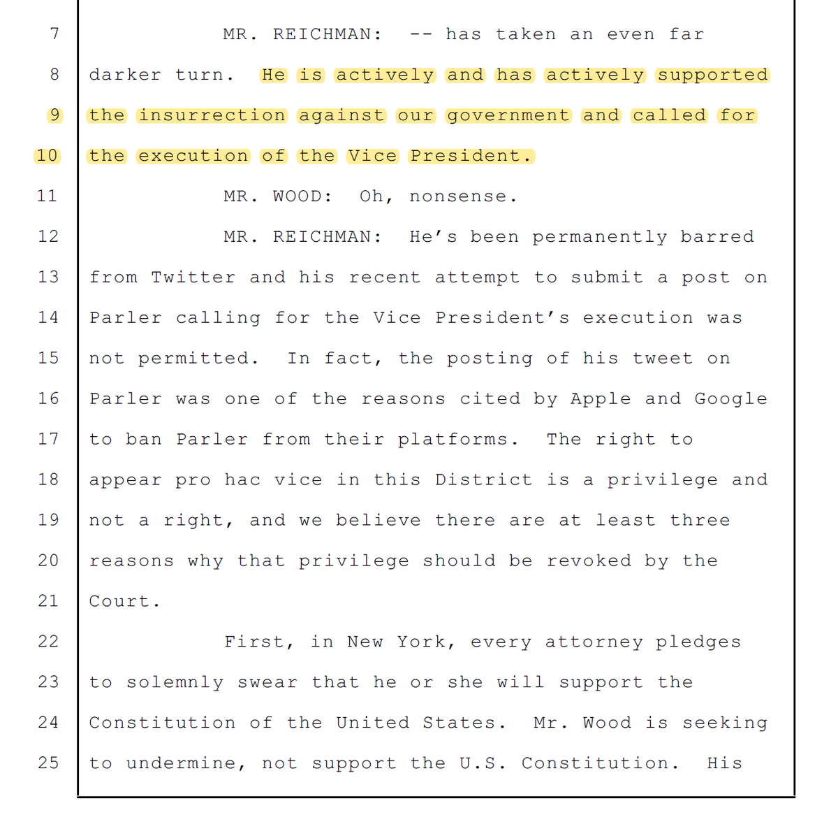 The defense counsel clearly came prepared for this, and, in fairness, it's clearly an ambush. That's not a strategy that always plays well.