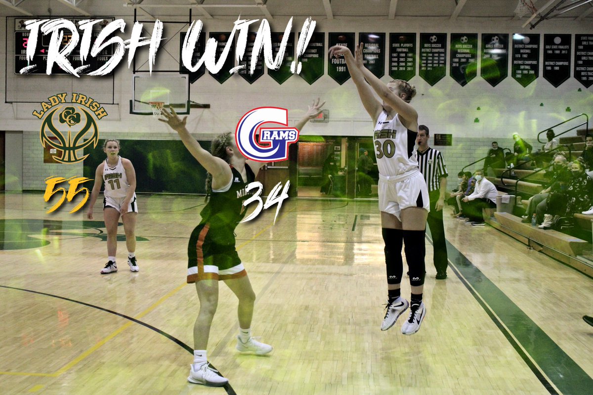 The Lady Irish move to 16-5 overall on the season with a 55-34 victory over Greeneview.

@CastleSerenity led the Irish with 19 points, <a href="/abbigailpete/">Abbigail Peterson</a> added 14 and <a href="/mallorymullen24/">Mallory Mullen</a> had 11

The Irish, now 12-3, OHC, wrap up their regular season against Madison Plains Thursday