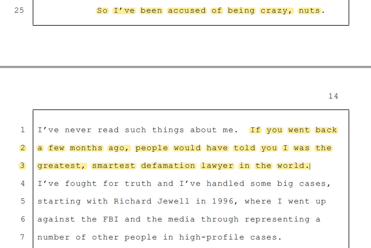 This is certainly not helping him much here. At all.Honestly, if he'd stopped at "what I said was protected," that might have ended the whole thing more or less on the spot.