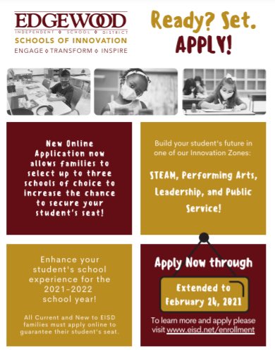 Brentwood_STEAM's tweet photo. Attention Viking Family: the deadline has been extended. Please remember that ALL students, even current Vikings, must apply. Have questions? Let us help you! @EISDofSA #applytoday #steamzone #savemeaseat https://t.co/9sEVTVfNXw