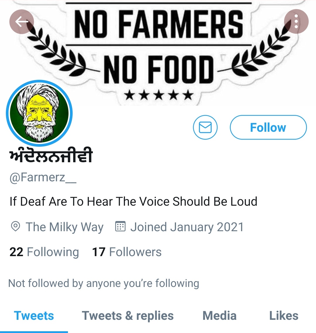 Lovingkid_'s tweet photo. @Farmerz__ @Libtrdslyar1 @TwitterSafety But you have just 17 followers,
Forget Thousands & Century,
Even your following & followers count is not making half century.
#BringBackRevolution
#LovingkidSpeaksReality ✔ https://t.co/li4aZssMDz