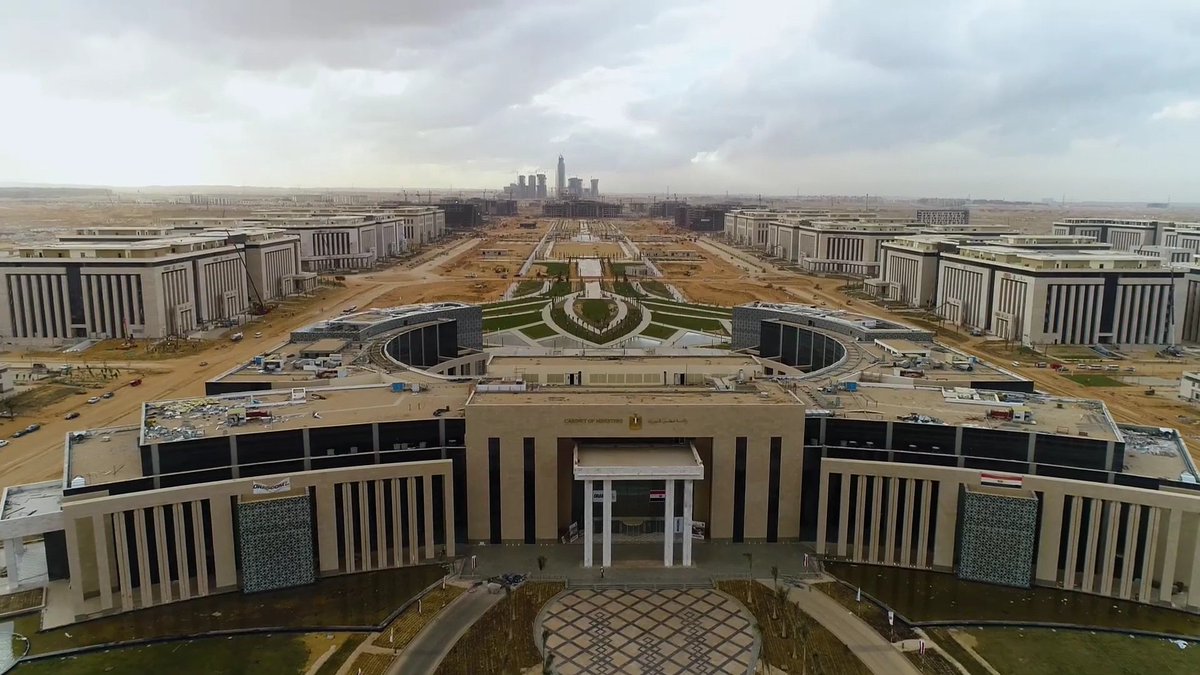 Aerial view of some of Egypt's New Administrative Capital Projects ...