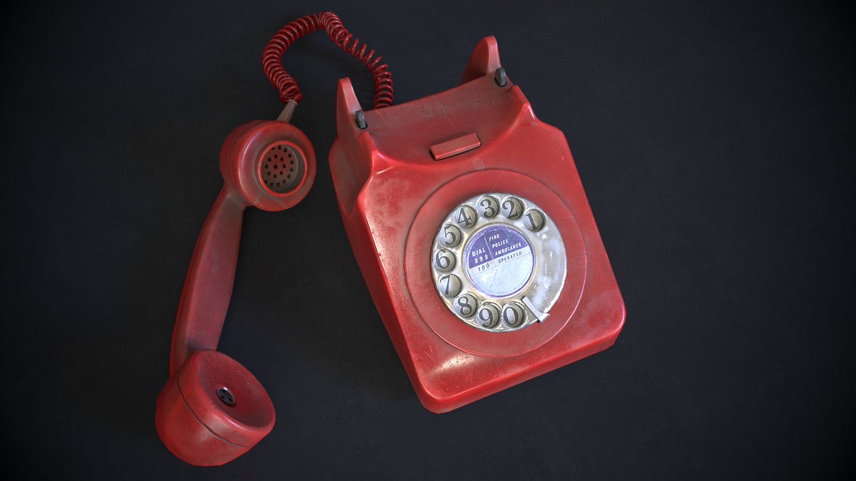 vintprog's tweet image. Vintage telephone rotary.

Artstation:
artstation.com/artwork/R3Qn8v

#gameready #gamedev #gameasset #gameart #Blender #substancepainter #unity #prop #3d #lowpoly #cg #artstation #game #3dmodeling  #artwork #digitalart #unrealengine