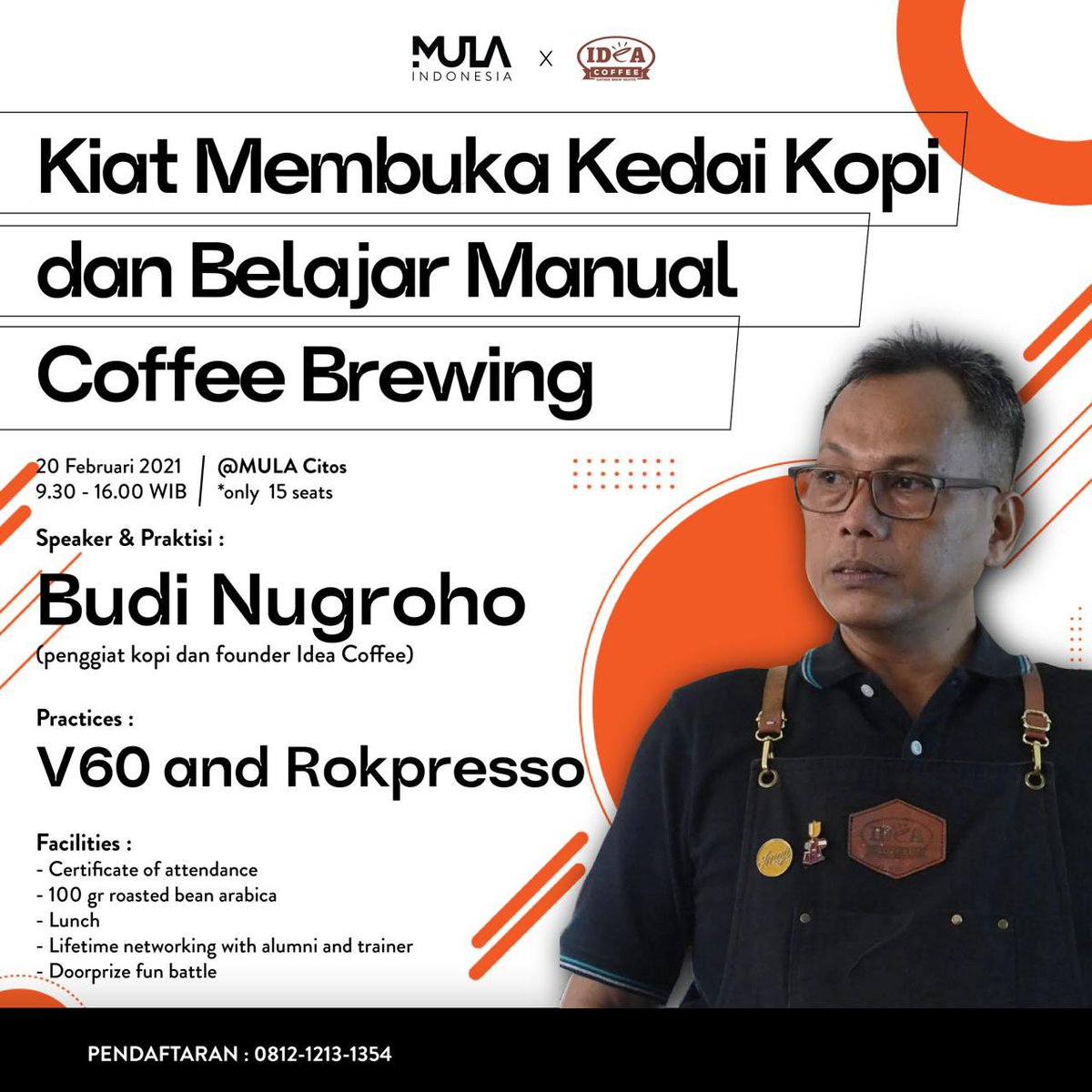 Workshop Coffee Brewing kerjasama dgn Mula Galeria Citos pada Sabtu 20 Feb 2021