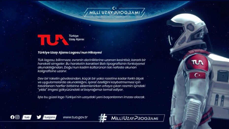 Adı büyük kendi büyük “Türkiye Uzay Ajansı”
🇹🇷#MilliUzayProgramı
 #GökyüzüneBakAyıGör
