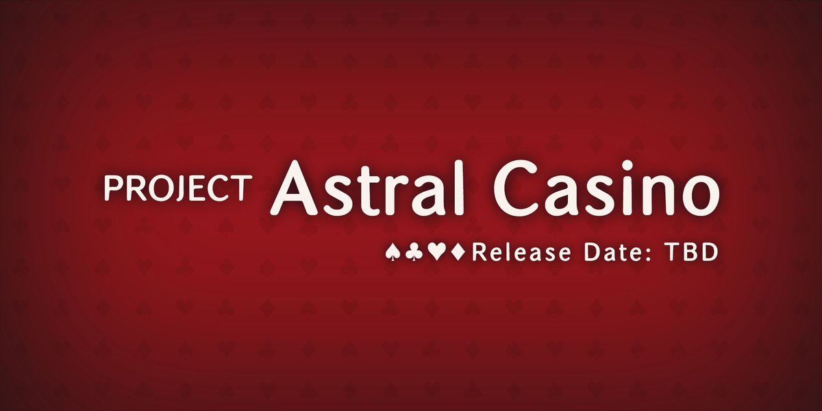 Project__AC's tweet image. Hello world! We're a small game development team in Montréal working on our final project; a gambling-themed card game/visual novel codenamed Project Astral Casino!
