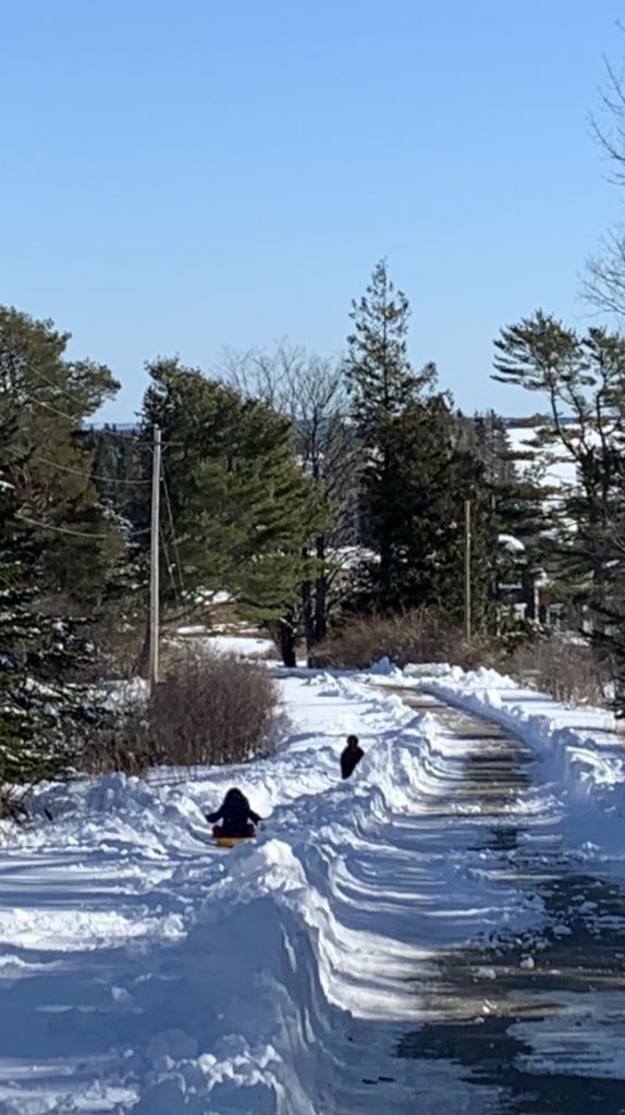 HeartDocSharon's tweet photo. Discovered today that I live on a 2-lane road: one lane for vehicles and the other for #sledding😂!! Lots of room on the beach to 🏃🏾♀️ though! Glad to have the #Icebugs to stay upright on the icy roads ; 😎 and just a little 🥶 with a brisk NW wind! #WinterRunning @RodrigoBagur https://t.co/dVIcxVqXhm