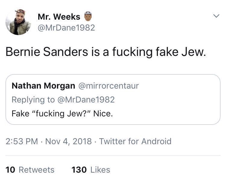 Neera is also friends with Mr. Weeks, to whom she tweeted "happy birthday, friend." He likes to call Sanders a "fake fucking Jew" He also had his photo taken w/ Hillary Clinton who wrote him a personal letter thanking him for his online support bc she hates online toxicity.