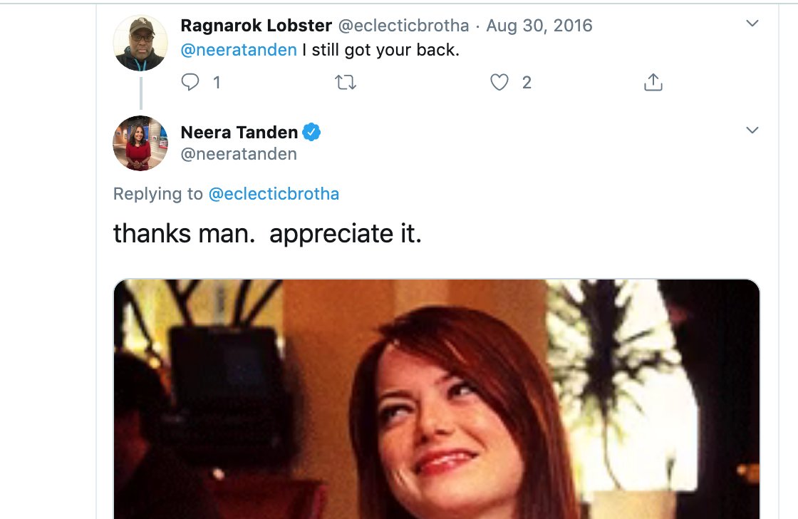 Then there's EclecticBrotha. He & Neera are very friendly, pay each other compliments & exchange emojis. When he's not tweeting with Neera, he likes to invoke "dicks" (both his own and other people's).