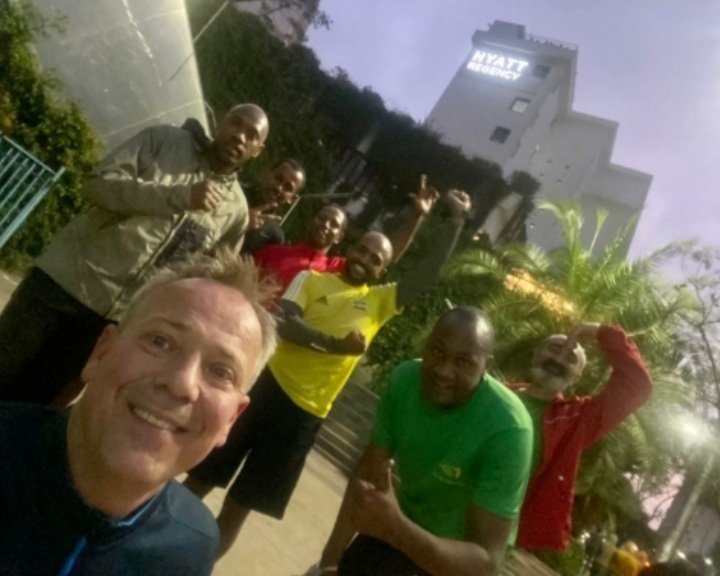 Keeping fit and running in Addis...with team #Hyatt  #landofrunners #landoforigin #highaltituderun #morningrun