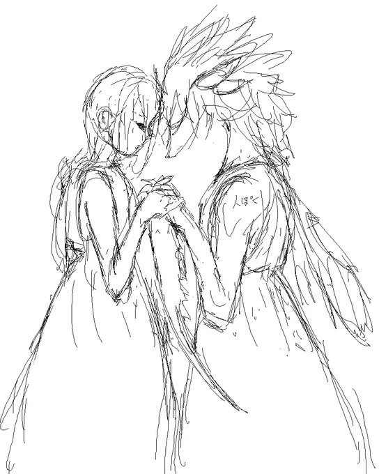 #sketchvsfinal 
下描きはMSペイントが一番はかどる 