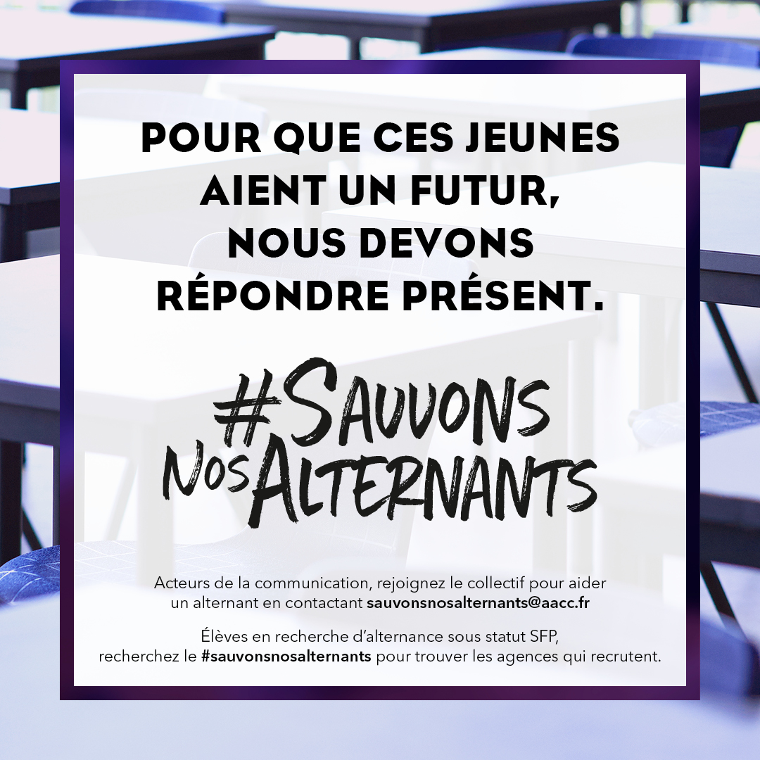 TBWA\Corporate rejoint, avec l'ensemble des agences de @TBWAGroupe, le collectif #sauvonsnosalternants pour venir en aide aux jeunes sous statut SFP. 
Futurs alternants, envoyez-nous votre candidature à sauvonsnosalternants@tbwa.com.
Acteurs de la communication, rejoignez-nous !