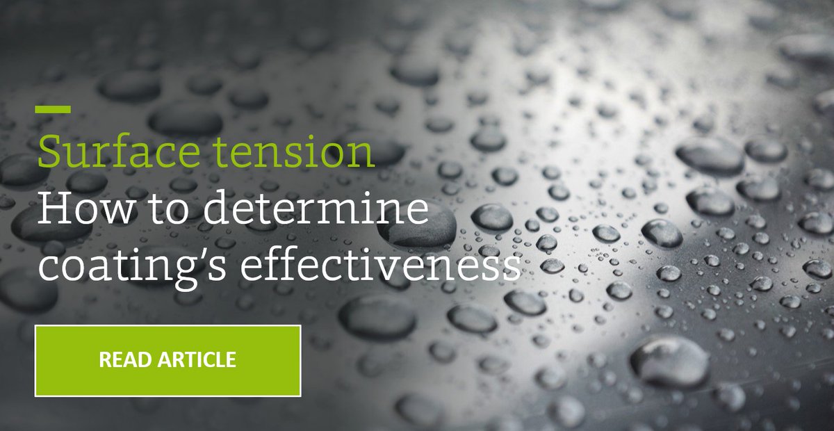 Learn about the role played by surface tension on surface properties (leveling, adhesion, foaming, etc.), contact angle, substrate wetting &amp; #surfactants in determining the coating’s effectiveness. Also, check out the standards to evaluate surface tension. bit.ly/3p1CFh1